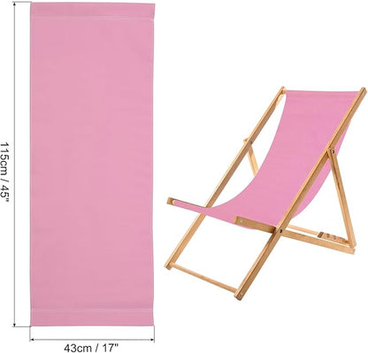 PATIKIL Beach Chair Replacement Fabric, 45 x 17 Sling Chair Replacement Oxford Cloth for Lounge, Patio, Camping, Pink