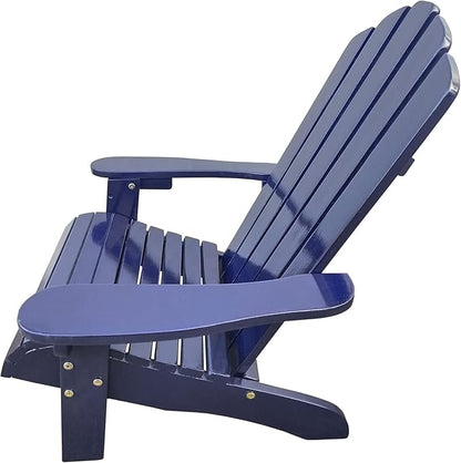 ROSE BLOOM Kids Adirondack Chair, Solid Wood Outdoor Patio Weather Resistant Chair for Children, Classic seat for Deck, Garden, Backyard, Porch and Lawn (Navy Blue)