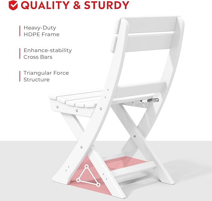 Costaelm Outdoor Patio Modern Folding Dining Chair - Photo 3
