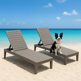 Outdoor Chaise Lounge Set of 2, Lightweight Patio Chairs, Waterproof Sun Loungers Chair Outdoor - Photo 1