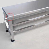 304 Stainless Steel Metal Garden Benches for Outdoors Weatherproof Park Bench Backless Outdoor Benches for Patio Lawn - Photo 7