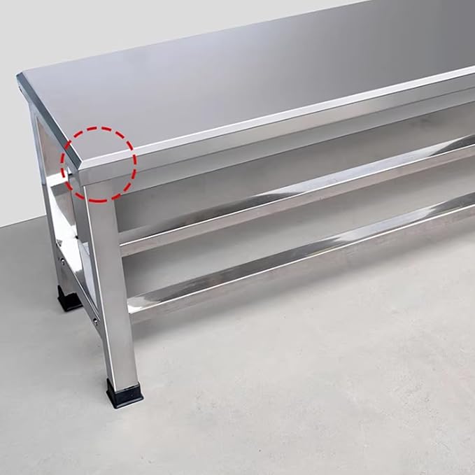 304 Stainless Steel Metal Garden Benches for Outdoors Weatherproof Park Bench Backless Outdoor Benches for Patio Lawn Entryway Shoe Changing, 250kg Load Capacity(100cm(39.37in))