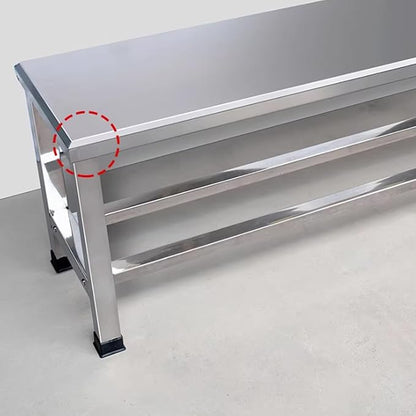 304 Stainless Steel Metal Garden Benches for Outdoors Weatherproof Park Bench Backless Outdoor Benches for Patio Lawn Entryway Shoe Changing, 250kg Load Capacity(100cm(39.37in))