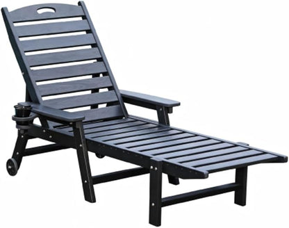 Outdoor Chaise Lounge Chair with Adjustable Backrest and Heavy-Duty Support for Ultimate Relaxation