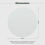 32 inch Round 1/4" Thick Pencil Polished Edge Glass Table Top with 6 Bumpers - Tempered - Photo 3