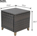 Grand patio Outdoor Furniture, Patio Wicker Sectional Sofa Modular Furniture Set Single Sofa with Thick Cushions for - Photo 4