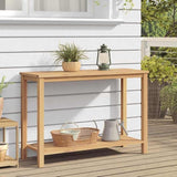 Solid Teak Wood Console Table 43.31 x 15.75 x 17.72 in Brown with Storage - Photo 4