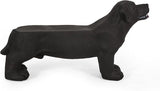 Outdoor Dog Bench 31.5" Labrador-Shaped Concrete Garden Bench for Patio & Yard Lightweight & Weather-Resistant - Photo 6