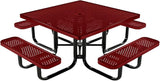 COATEDOUTDOORFURNITURE Heavy-Duty Portable Outdoor Kids Table with Umbrella Hole, Punched Steel Kids Picnic Table - Photo 1