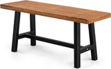 VINGLI Outdoor Bench with Metal Legs Rustic - Photo 1