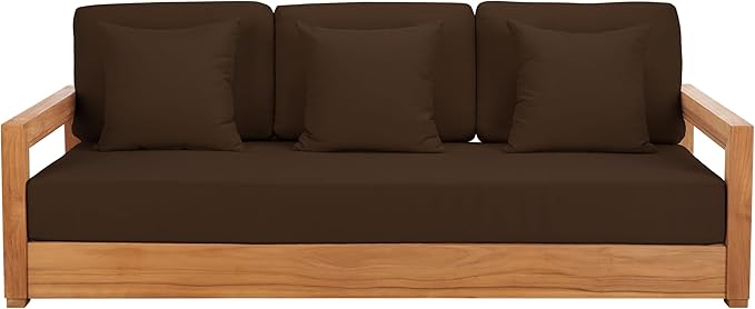 SAFAVIEH Couture Montford 3-Seat Bench Replacement Cover Only – Outdoor White Removable Slipcover Upholstery - Photo 8