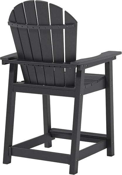OTSUN Tall Modern Adirondack Chairs Set of 6, All Weather HDPE Bar Height Adirondack Stools Widened Durable Design for Porch Patio Yard Lawn Fire Pit Bistro Basement Indoors & Outdoors