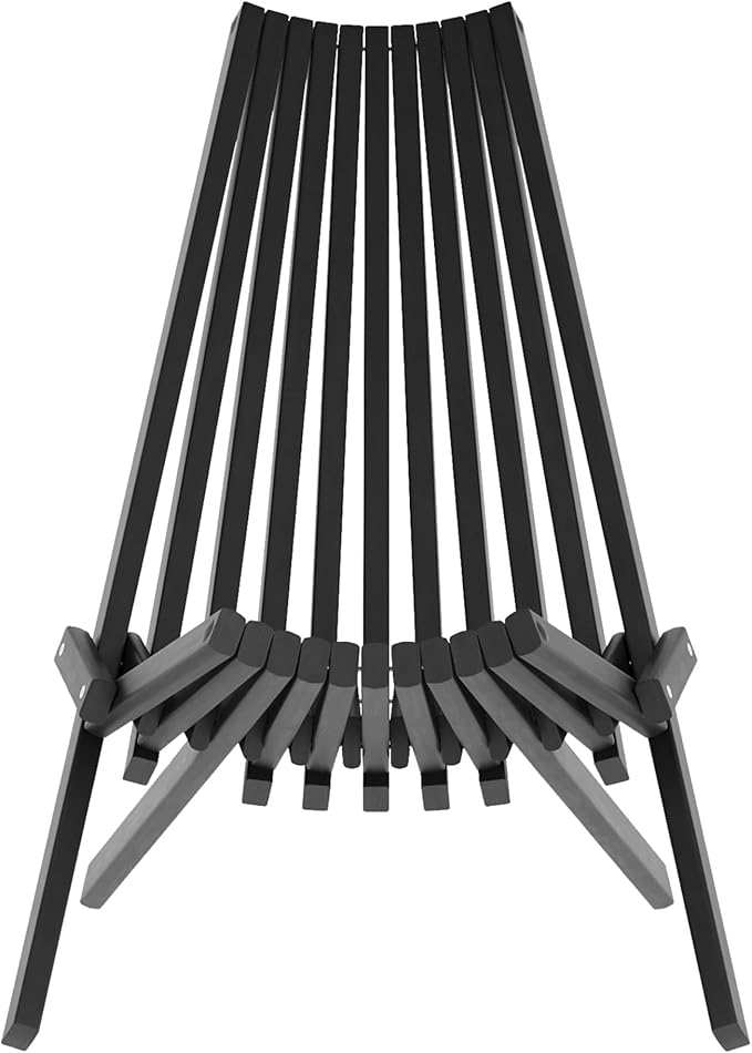 Flash Furniture Delia Commercial Indoor/Outdoor Wood Folding Chair, Low Profile Lounge for Patio, Porch, or Garden - Photo 9