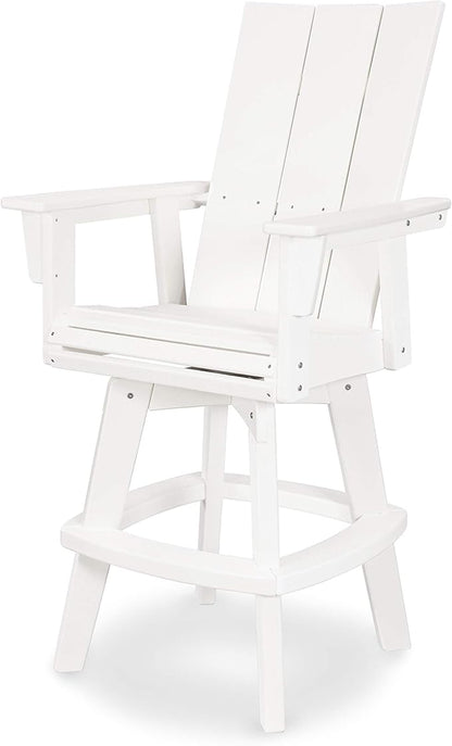 POLYWOOD® Modern Adirondack Bar Chair, White
