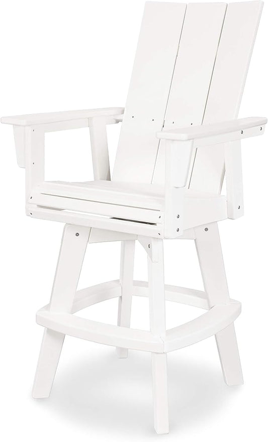 POLYWOOD® Modern Adirondack Bar Chair, White