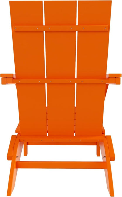 WestinTrends Ashore Modern Outdoor Folding Adirondack Chair (Set of 4), Orange