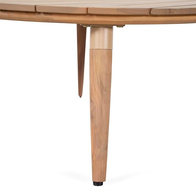 Christopher Knight Home Lalina Outdoor Coffee Table, Acacia Wood Accent Table with Slatted Panel Design - Photo 10