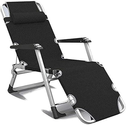 Outdoor Patio Chairs Heavy Duty Sun Lounger Chair Foldable Zero Gravity, Recliner Reclining Chairs Waterproof Chaise Lounge Deckchairs Metal for Garden Pationiture Outdoor Office