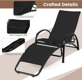 Tangkula Outdoor Rocking Chair Set of 2, 2-in-1 Convertible Lounge Chair with 4-Level Adjustable Backrest - Photo 9