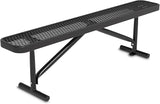 6 FT Park Bench-Outdoor Steel Flat Bench, Metal Backless Benches for Outside - Photo 9