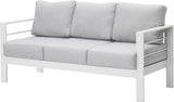 Wisteria Lane Patio Furniture Aluminum Sofa, All-Weather Outdoor 3 Seats Couch - Photo 1