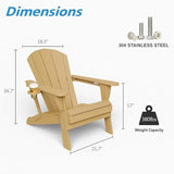GLANC Folding Adirondack Chair Set of 2 - Photo 3