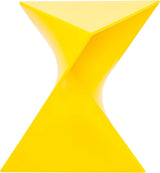 LeisureMod 15.75" Triangular Side Table, Stackable Plastic Accent End Table for Indoor & Outdoor Use - Photo 3