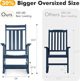 Oversized Outdoor Rocking Chairs Set of 2 - Photo 3