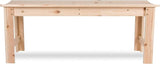 Shine Company Outdoor Wooden Backless Patio Garden Bench, 4 Ft, Natural - Photo 3