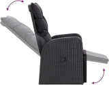 Modern Black Garden Coffee Table Set of 2, Powder Coated Steel Outdoor Coffee Tables, Sleek Indoor Outdoor Table Set - Photo 7