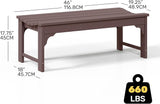 Costaelm Outdoor Benches Weatherproof - Photo 3