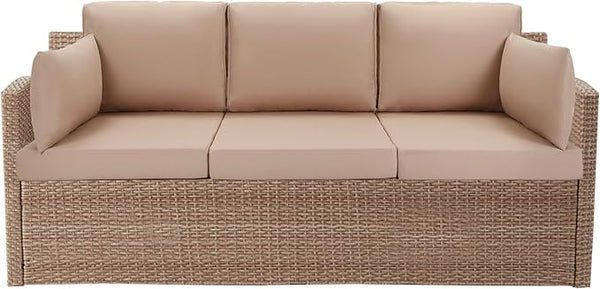 8Pcs Outdoor Sectional Cushions, Replacement Cushions Wicker Rattan Sofa Patio Conversation Set, Waterproof, UV/Zipper - Photo 1