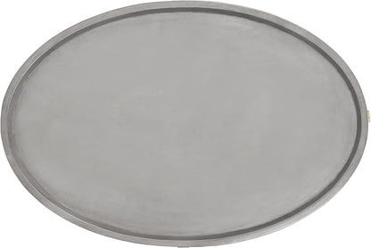 Safavieh Outdoor Collection Hadwin Dark Grey Indoor/Outdoor Modern Concrete Oval 31.5" Coffee Table
