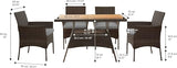 Teamson Home Outdoor PE Rattan Dining Set for Four, Removable Water-Resistant Cushions - Photo 3
