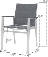 Kozyard 7 Piece Outdoor Patio Dining Set for 6, Patio Table and 6 Chairs Set - Photo 3