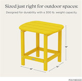 POLYWOOD SBT18LE South Beach 18" Outdoor Side Table, Lemon - Photo 3