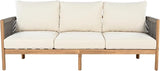 Christopher Knight Home Havets 77"W Outdoor 3 Seater Sofa, 6" Thick Cushion Couch, Acacia Wood Bench Sofa - Photo 4