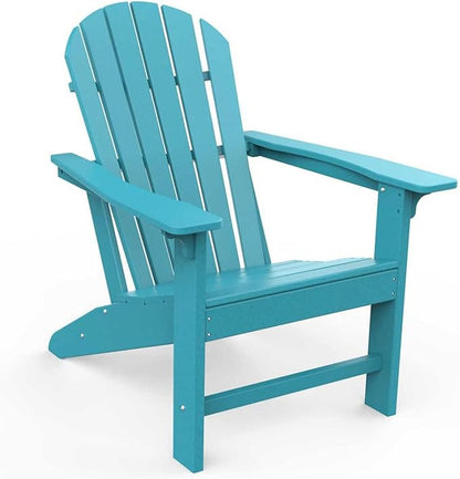 OTSUN Adirondack Chair, Large Lawn Chair, Outdoor Chair with Durability and Weather Resistance, HDPE Patio Chair for Yard, Porch, Garden, Deck, Swimming Pool, Blue