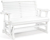 VINGLI Wooden Patio Glider, Heavy Duty 800 LBS Outdoor Glider with Cup Holders - Photo 1
