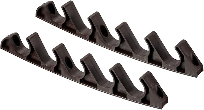 PATIKIL Chaise Adjustment Bracket, 2 Pack 5 Position Lawn Yard Multi Position Back Support Adjuster for Outdoor Lounge Patio, Brown