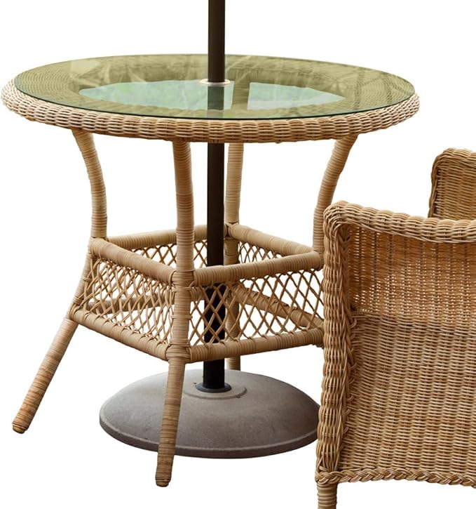 Dulles Glass 42 inch Round Glass Table Top Center Hole - Tempered - 1/4" Thick Glass Surface, Safe Flat Polished - Photo 6