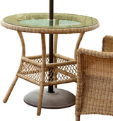 Dulles Glass 42 inch Round Glass Table Top Center Hole - Tempered - 1/4" Thick Glass Surface, Safe Flat Polished - Photo 6