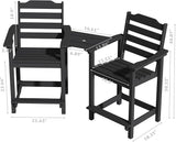 Tall Adirondack Chair, All Weather Resistant Adirondack Bar Stools for Patio, Lawn, Garden, Swimming Pool - Photo 3