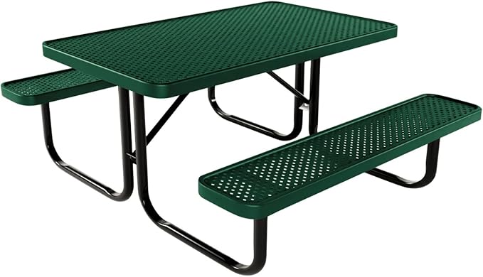 COATEDOUTDOORFURNITURE Heavy-Duty Portable Outdoor Kids Table, Punched Steel Kids Picnic Table - Photo 1