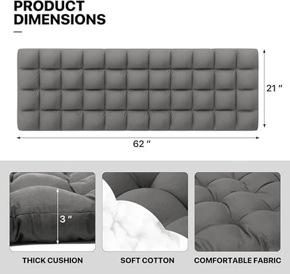 MoNiBloom Beach Chaise Lounge Chair, Patio Folding Recliner with Removable Cushion, Headrest & Tray, Portable Tanning Sunbathing Chair for Poolside Beach Porch Yard, Reinforced Bar, 330lbs Grey
