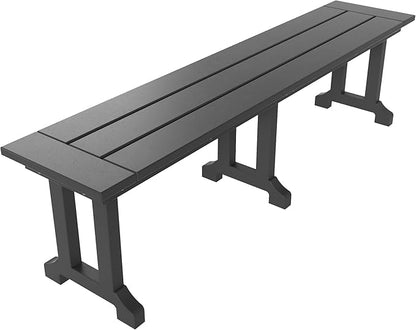 WO WESTIN OUTDOOR HDPE Laguna Trestle 65" Bench,Gray