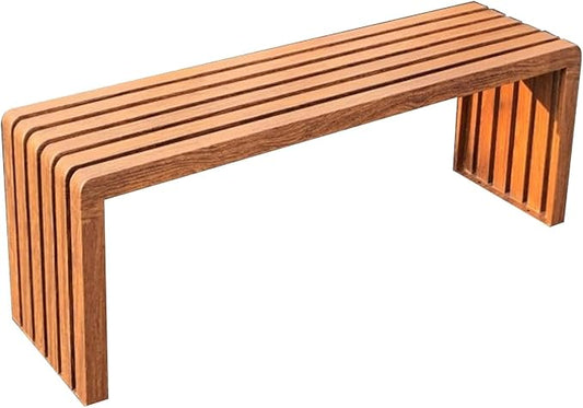 Outdoor Garden Bench, Metal Garden Bench Weatherproof, Galvanized Steel, Load-Bearing 880lbs, for Garden, Porch, Backyard and Park(Brown,100cm/39in)