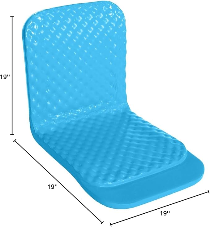 TRC Recreation Super Soft 19 Inch Foam Folding Lake Poolside Chair, Marina Blue