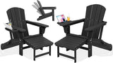 KINGYES Adjustable Folding Adirondack Chair with Footrest & 4-in-1 Multi-Functional Armrest Organizer Set of 2 - Photo 1