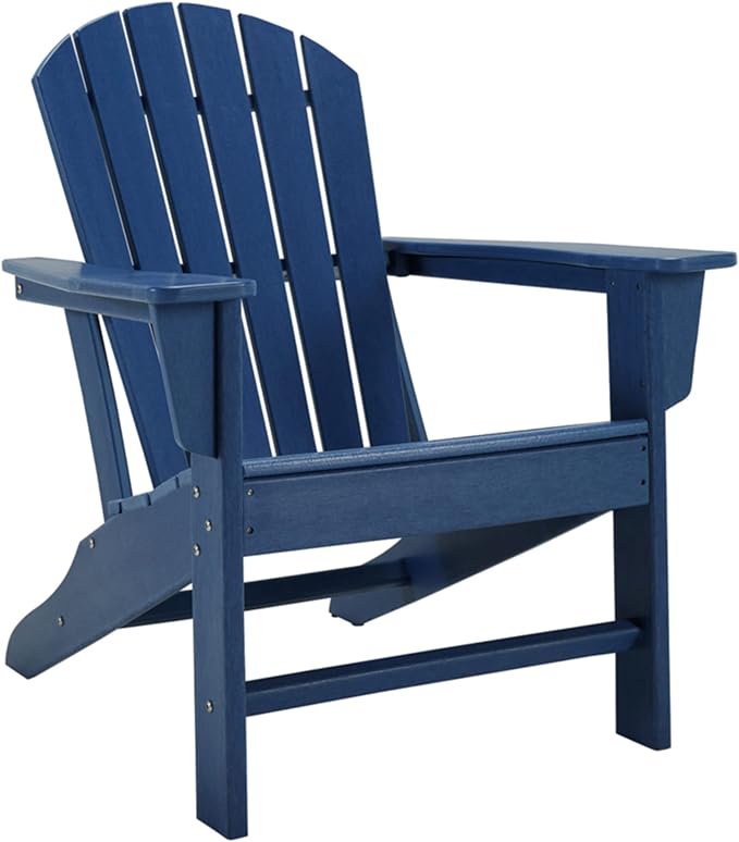 Signature Design by Ashley Outdoor Sundown Treasure HDPE Patio Adirondack Chair, Blue